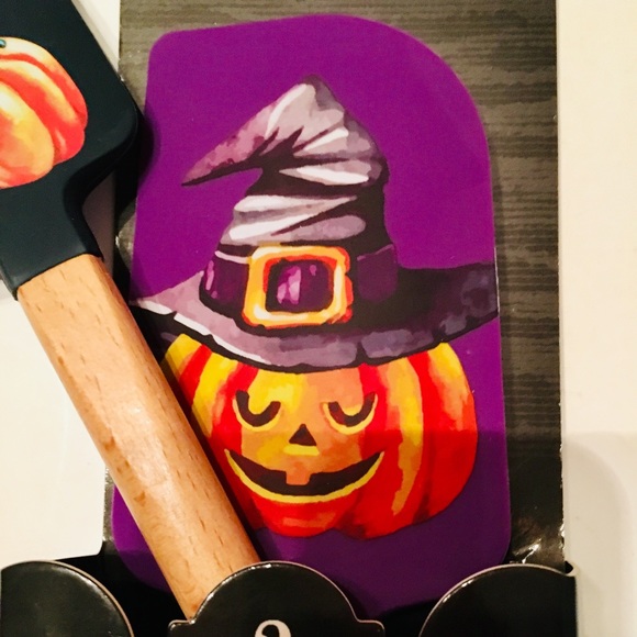 2 Halloween Witch Hat Cat Pumpkins JOL Spatulas - Picture 4 of 6